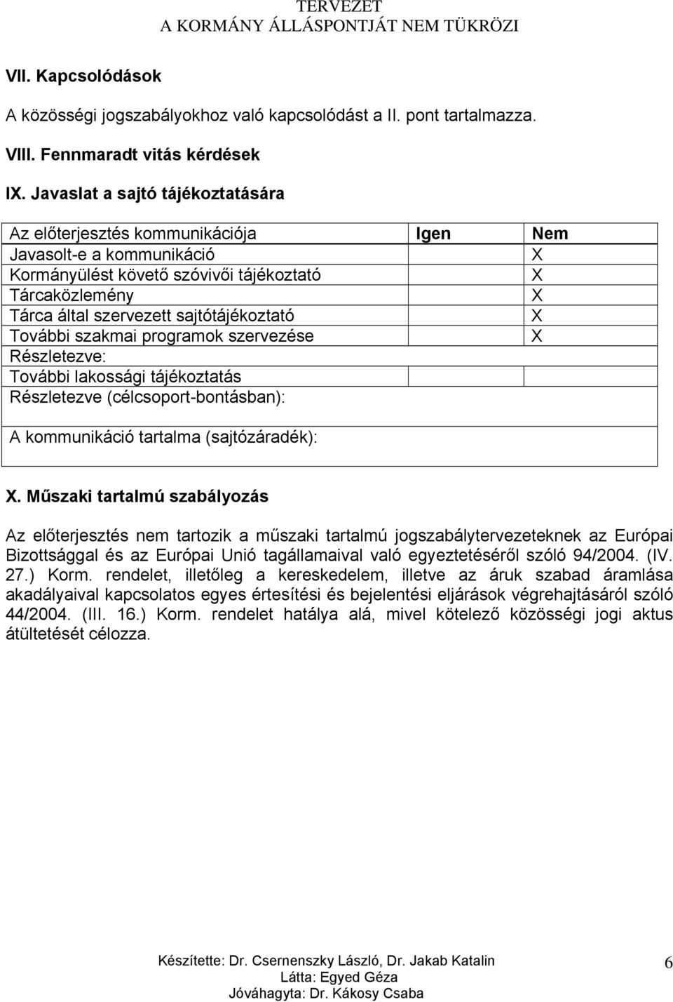 sajtótájékoztató X További szakmai programok szervezése X Részletezve: További lakossági tájékoztatás Részletezve (célcsoport-bontásban): A kommunikáció tartalma (sajtózáradék): X.