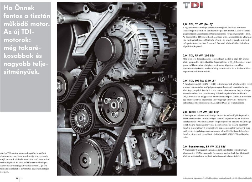 A TDI-technológia jóvoltából az erőforrás 220 Nm maximális forgatónyomatékot ér el.