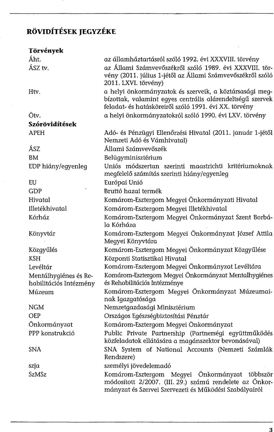 konstrukció SNA szja SzMSz az államháztartásról szóló 1992. évi XXXVIII. törvény az Állami Számvevőszékről szóló 1989. évi XXXVIII. törvény (2011. július l-jétől az Állami Számvevőszékről szóló 2011.