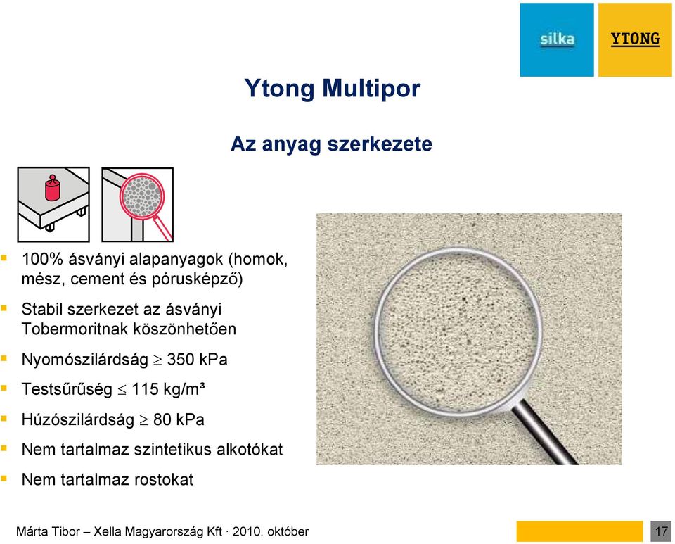 köszönhetően Nyomószilárdság 350 kpa Testsűrűség 115 kg/m³