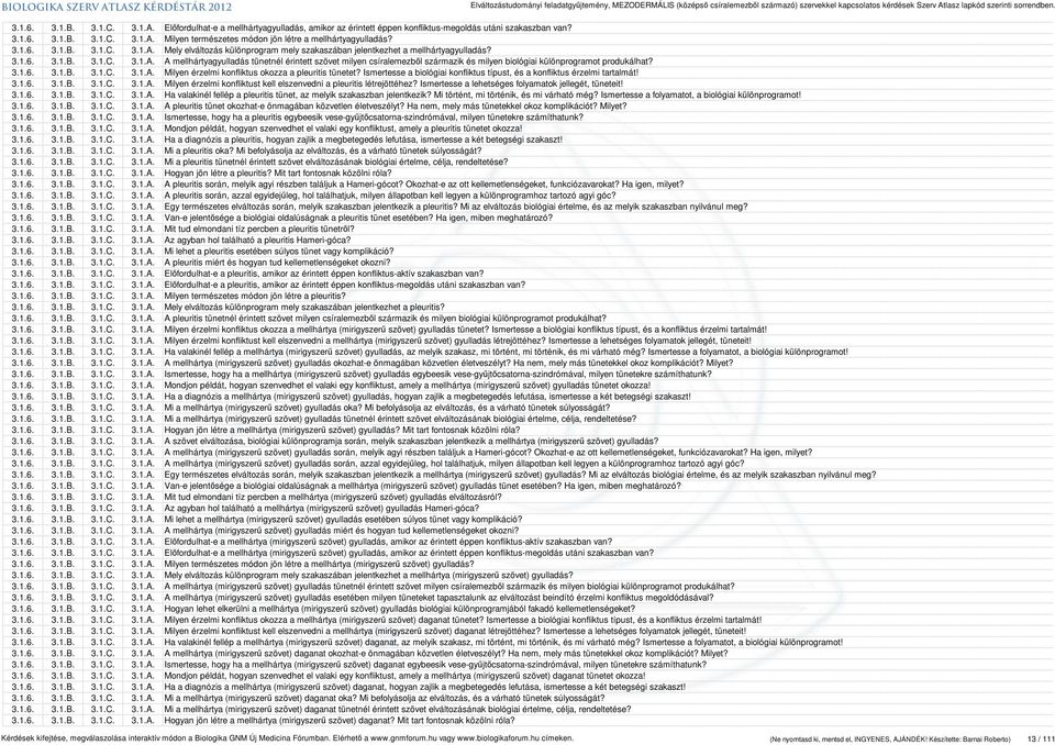 3.1.6. 3.1.B. 3.1.C. 3.1.A. Milyen érzelmi konfliktus okozza a pleuritis tünetet? Ismertesse a biológiai konfliktus típust, és a konfliktus érzelmi tartalmát! 3.1.6. 3.1.B. 3.1.C. 3.1.A. Milyen érzelmi konfliktust kell elszenvedni a pleuritis létrejöttéhez?