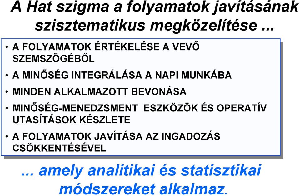 MINDEN ALKALMAZOTT BEVONÁSA MINŐSÉG-MENEDZSMENT ESZKÖZÖK ÉS ÉS OPERATÍV UTASÍTÁSOK