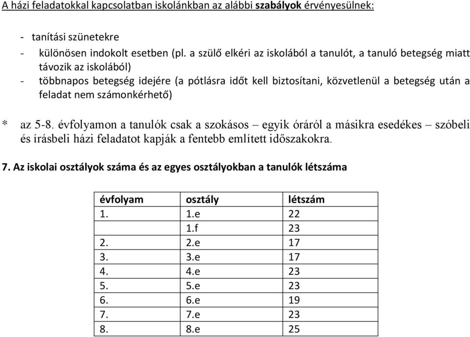 betegség után a feladat nem számonkérhető) * az 5-8.