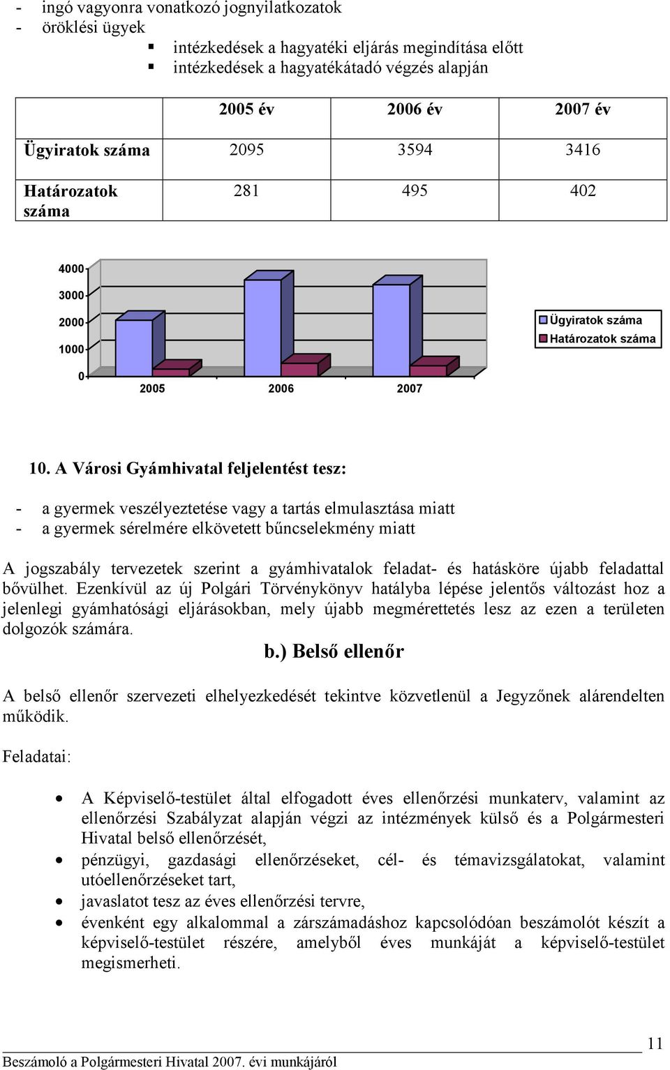 A Városi Gyámhivatal feljelentést tesz: - a gyermek veszélyeztetése vagy a tartás elmulasztása miatt - a gyermek sérelmére elkövetett bűncselekmény miatt A jogszabály tervezetek szerint a