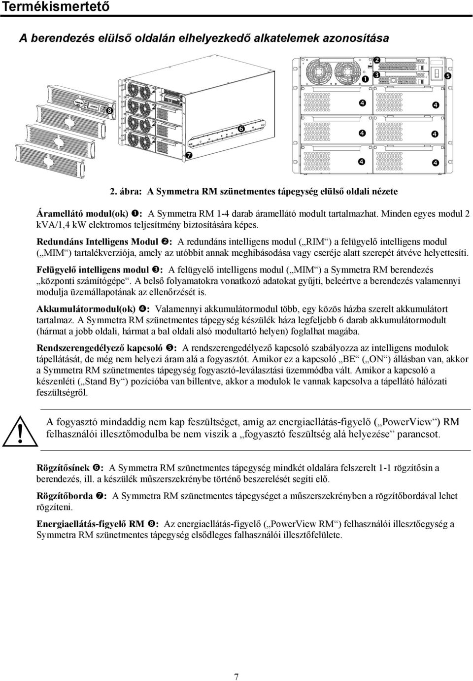 Minden egyes modul 2 kva/1,4 kw elektromos teljesítmény biztosítására képes.