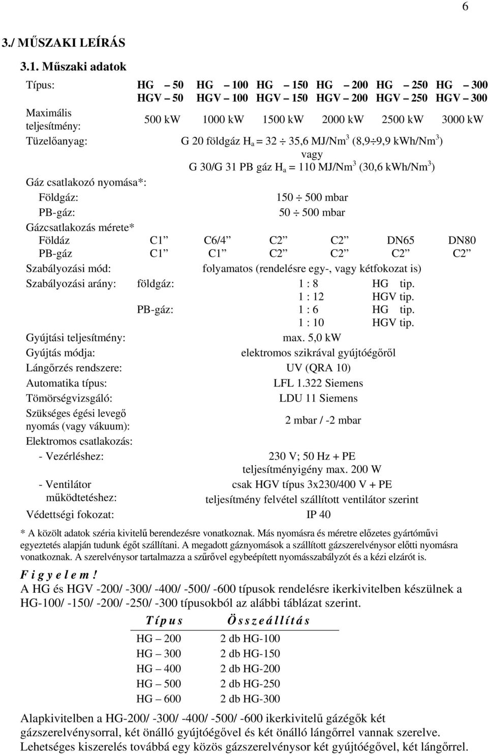 földgáz H a = 32 35,6 MJ/Nm 3 (8,9 9,9 kwh/nm 3 ) vagy G 30/G 31 PB gáz H a = 110 MJ/Nm 3 (30,6 kwh/nm 3 ) Gáz csatlakozó nyomása*: Földgáz: 150 500 mbar PB-gáz: 50 500 mbar Gázcsatlakozás mérete*