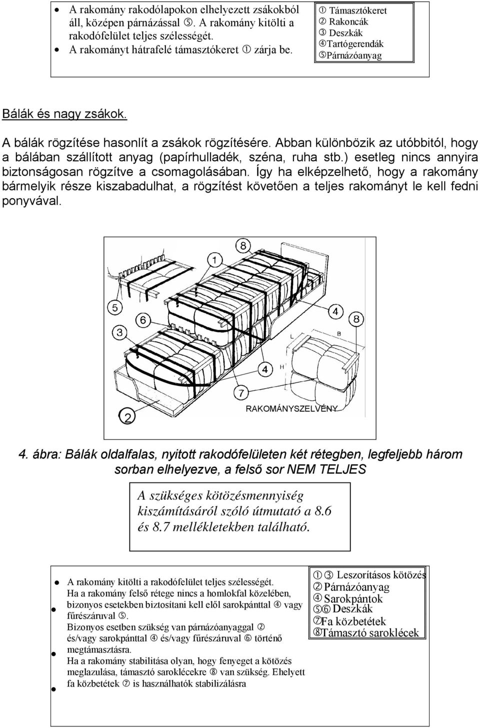 Abban különbözik az utóbbitól, hogy a bálában szállított anyag (papírhulladék, széna, ruha stb.) esetleg nincs annyira biztonságosan rögzítve a csomagolásában.