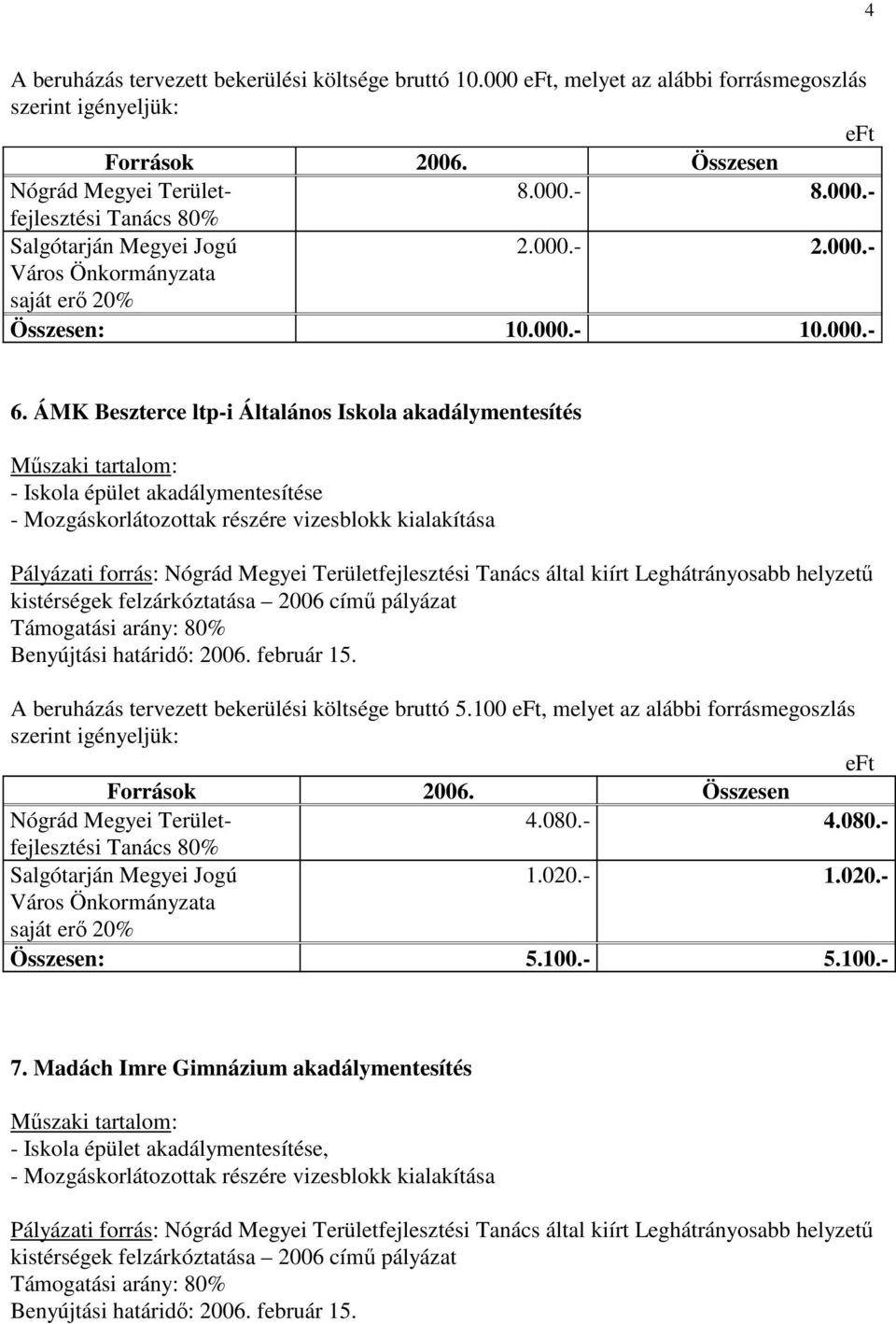 ÁMK Beszterce ltp-i Általános Iskola akadálymentesítés - Iskola épület akadálymentesítése A beruházás tervezett