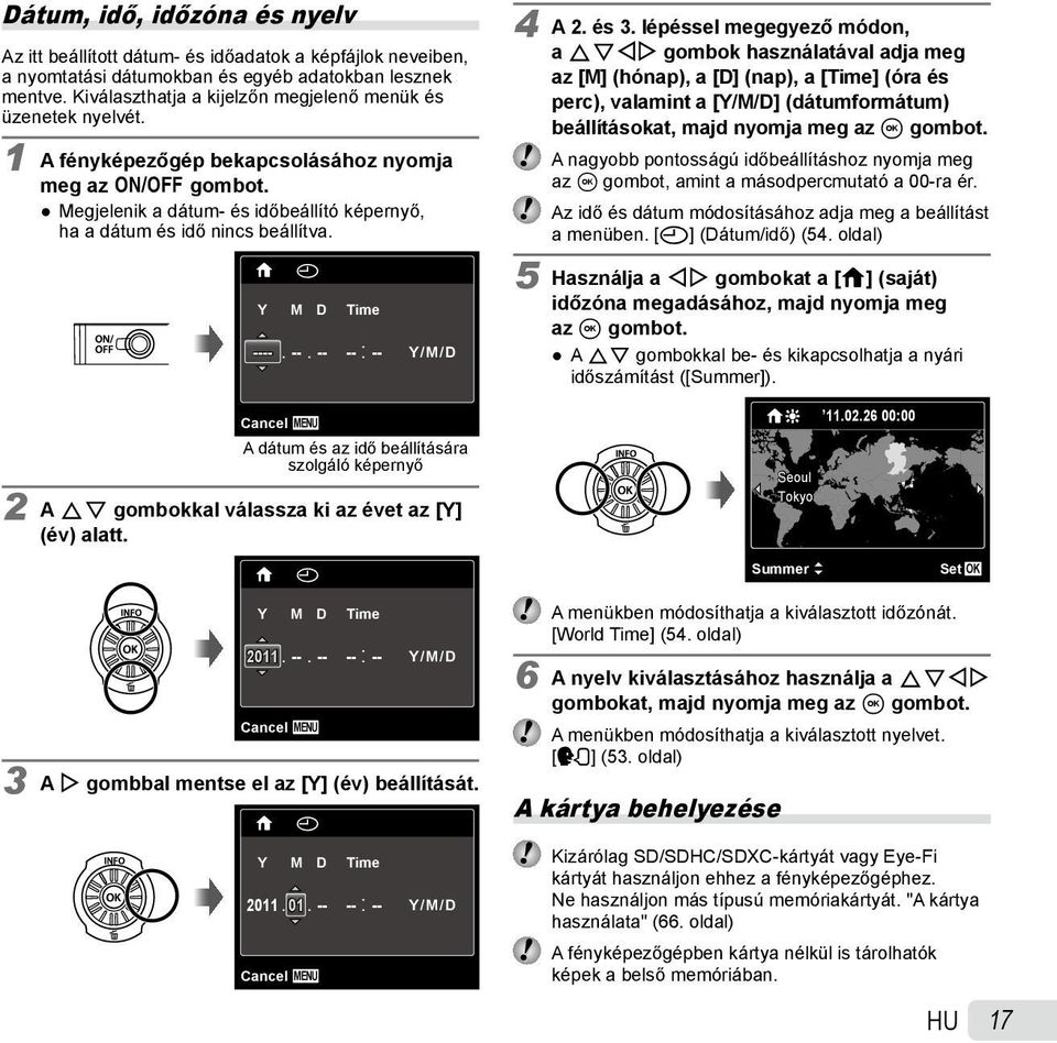 X Y M D Time ----. --. -- -- : -- Y/M/D 4 A 2. és 3.