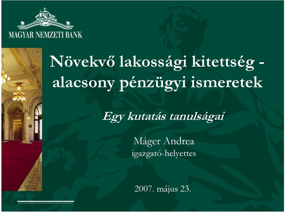 kutatás tanulságai Máger Andrea