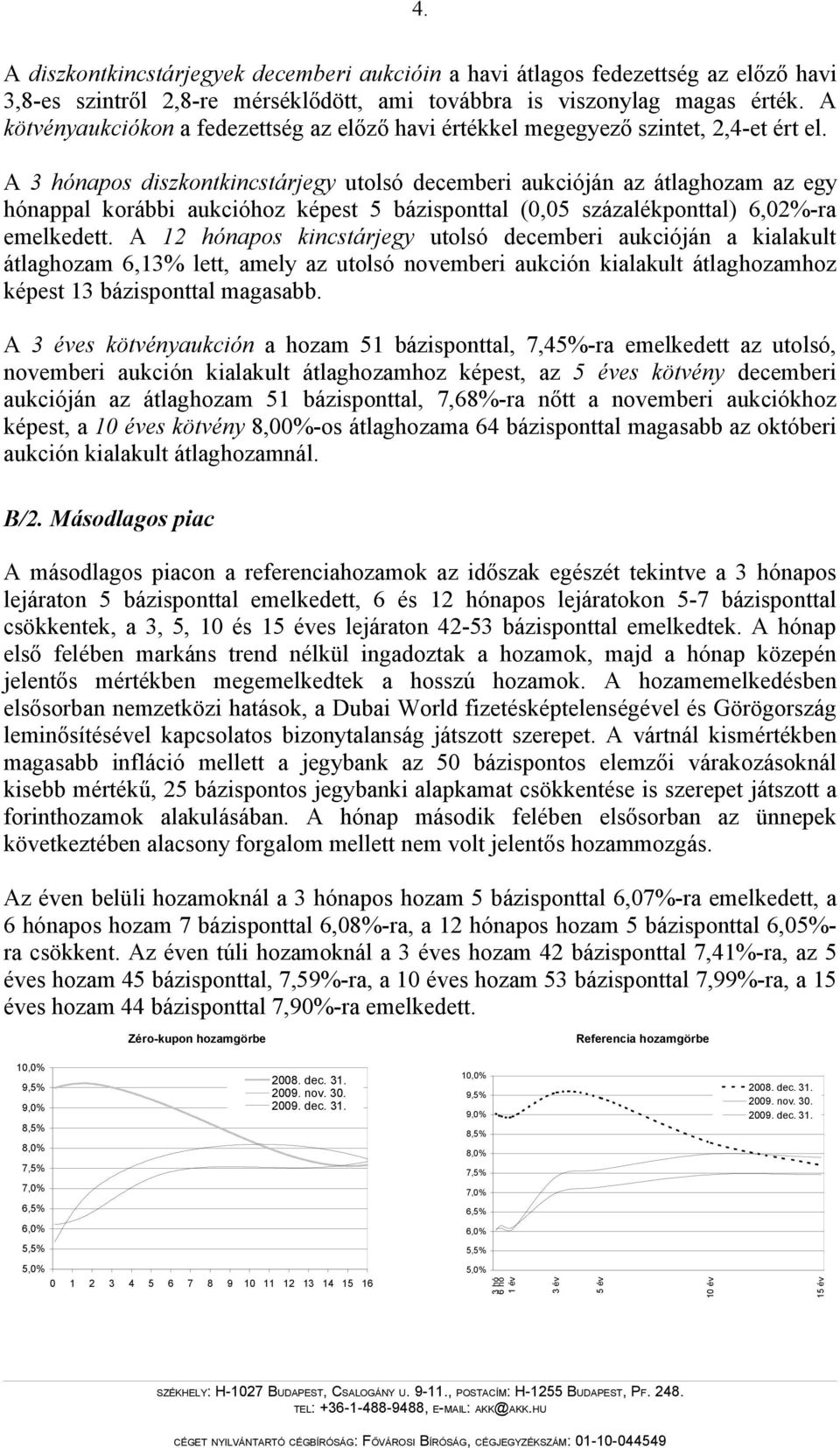 A 3 hónapos diszkontkincstárjegy utolsó decemberi aukcióján az átlaghozam az egy hónappal korábbi aukcióhoz képest 5 bázisponttal (0,05 százalékponttal) 6,02%-ra emelkedett.