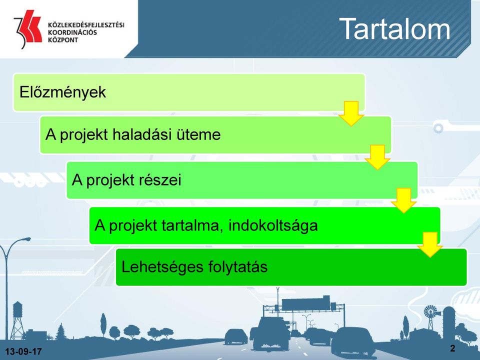 A projekt tartalma,