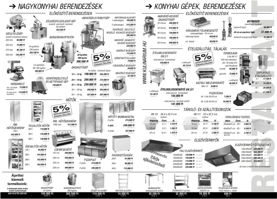 720 Ft 4,5 kg/töltet, 80 100 kg/óra 180.800 Ft 216.960 Ft TELEAJTÓS HÛTÕK 260 l 110.000 Ft 132.600 Ft 360 l 125.000 Ft 150.000 Ft 500 l 138.000 Ft 165.600 Ft ÜVEGAJTÓS HÛTÕK 13 84.000 Ft 100.