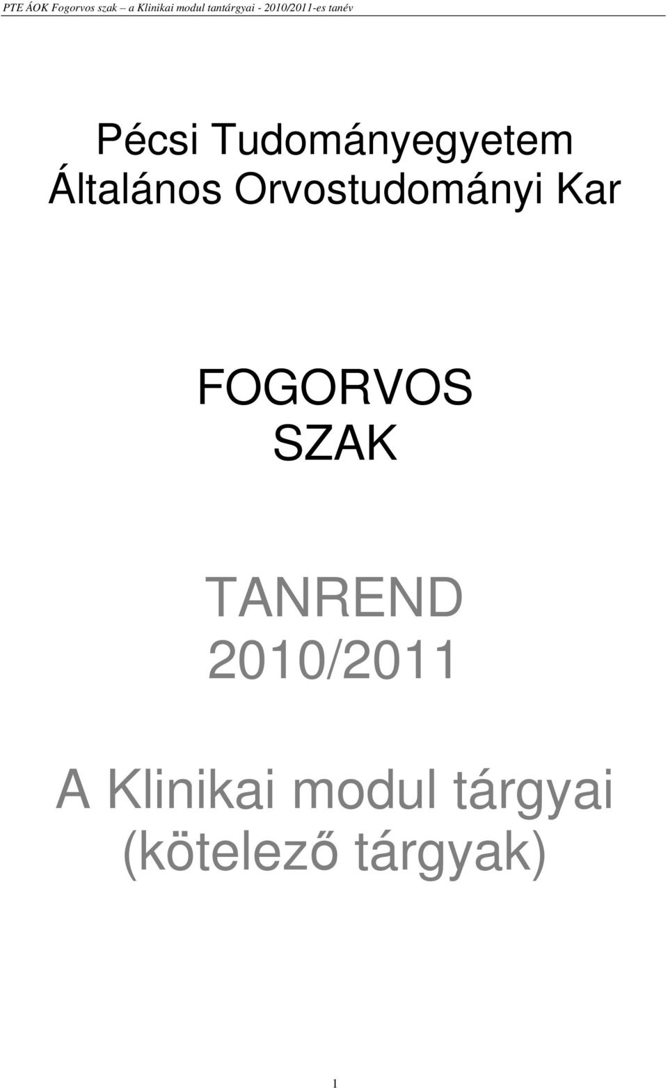 SZAK TANREND 2010/2011 A