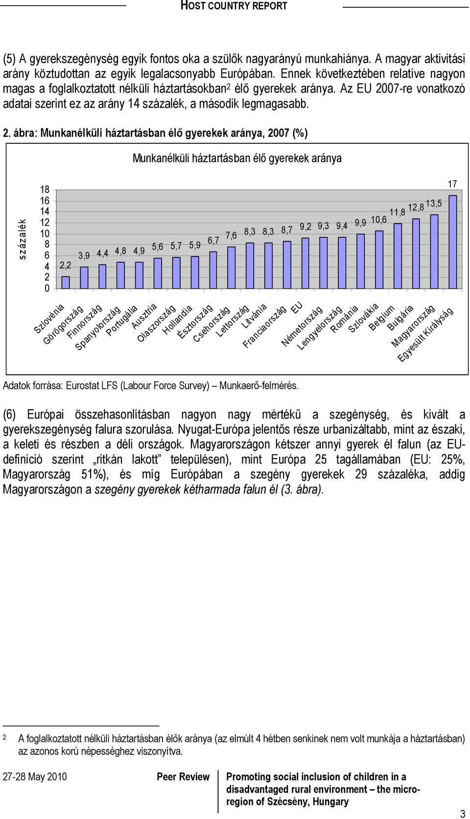 élő gyerekek aránya. Az EU 20