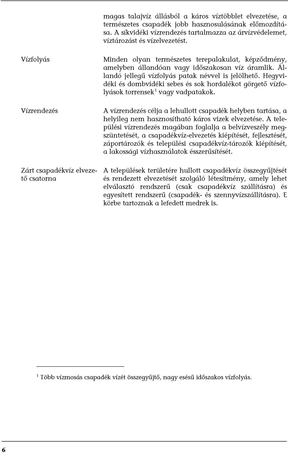 Állandó jellegű vízfolyás patak névvel is jelölhető. Hegyvidéki és dombvidéki sebes és sok hordalékot görgető vízfolyások torrensek 1 vagy vadpatakok.