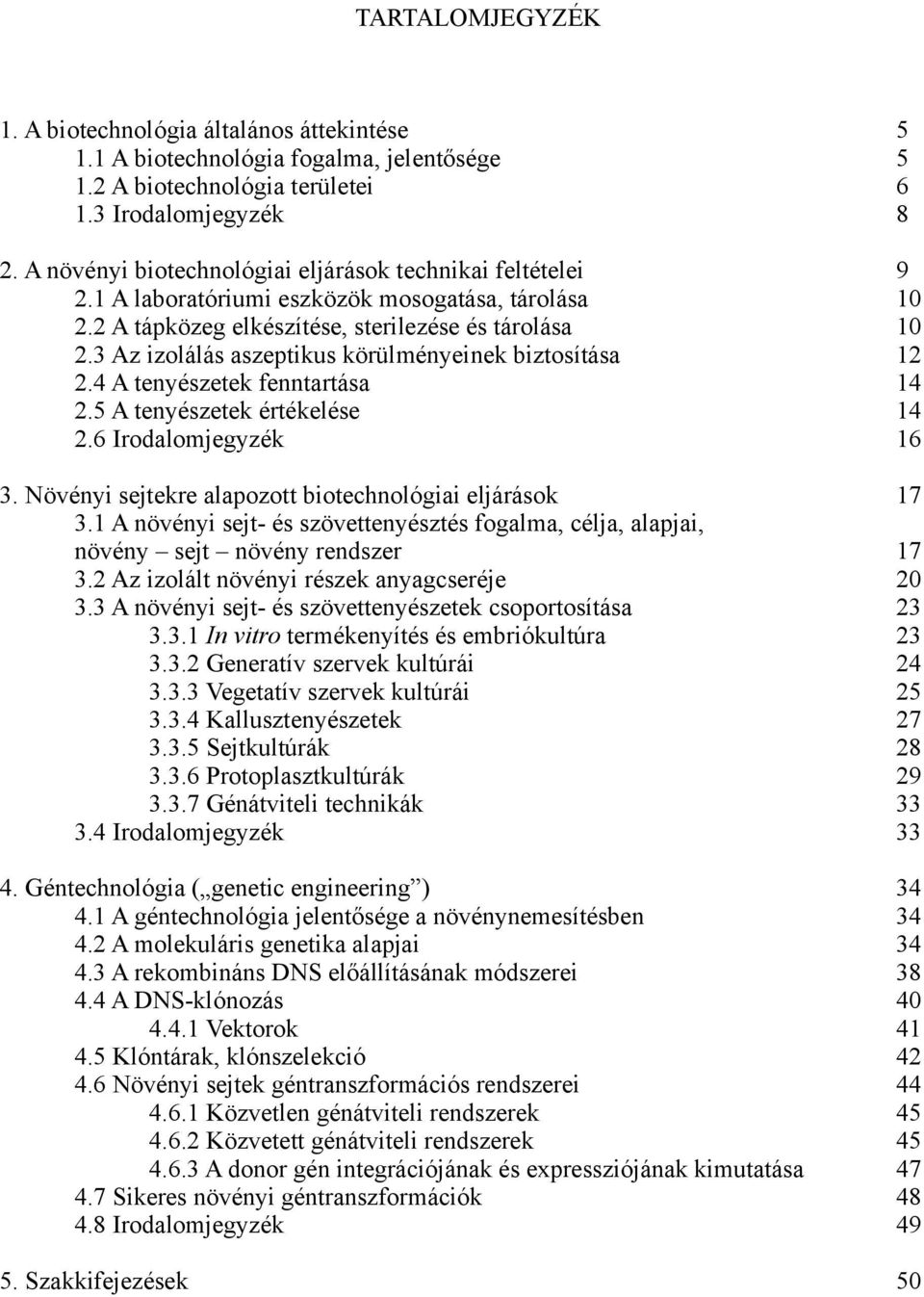 BEVEZETÉS A NÖVÉNYI BIOTECHNOLÓGÁBA - PDF Ingyenes letöltés