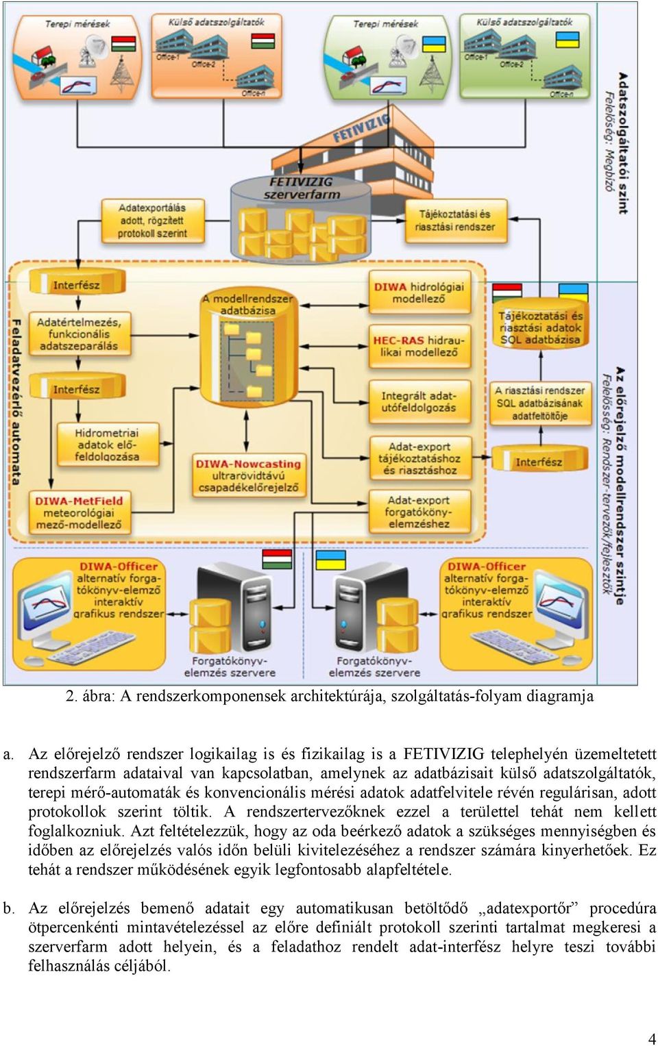 mérő-automaták és konvencionális mérési adatok adatfelvitele révén regulárisan, adott protokollok szerint töltik. A rendszertervezőknek ezzel a területtel tehát nem kellett foglalkozniuk.