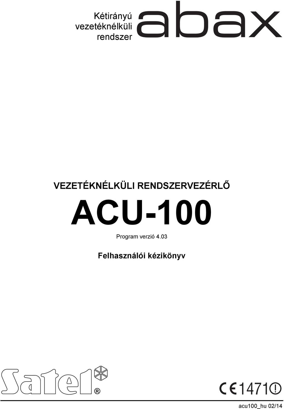 ACU-100 Program verzió 4.