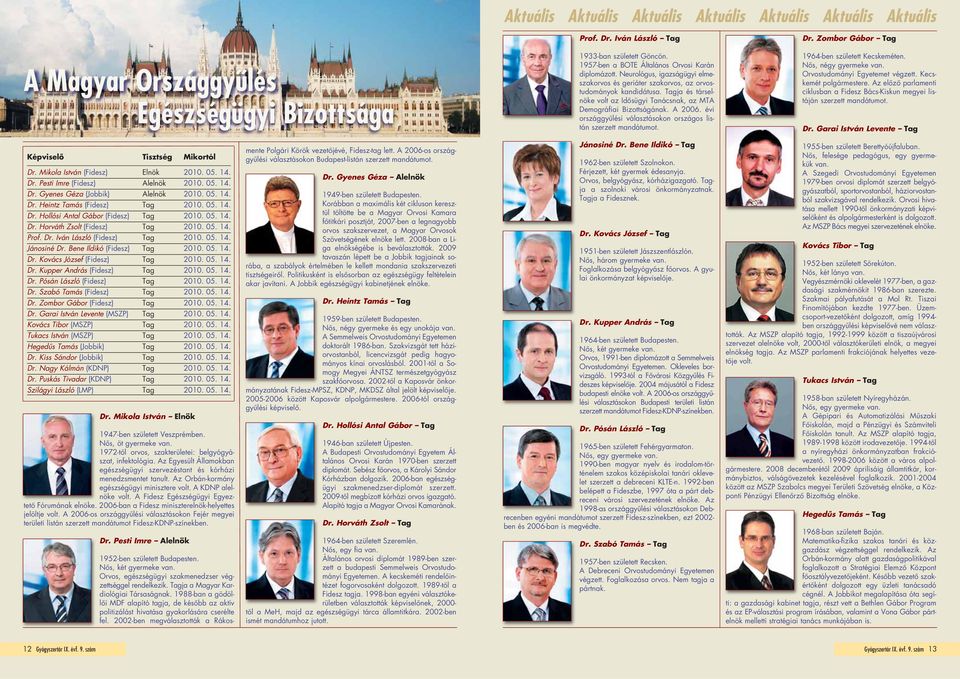 Tagja és társelnöke volt az Idôsügyi Tanácsnak, az MTA Demográfiai Bizottságának. A 6. évi országgyûlési választásokon országos listán szerzett mandátumot. Dr.