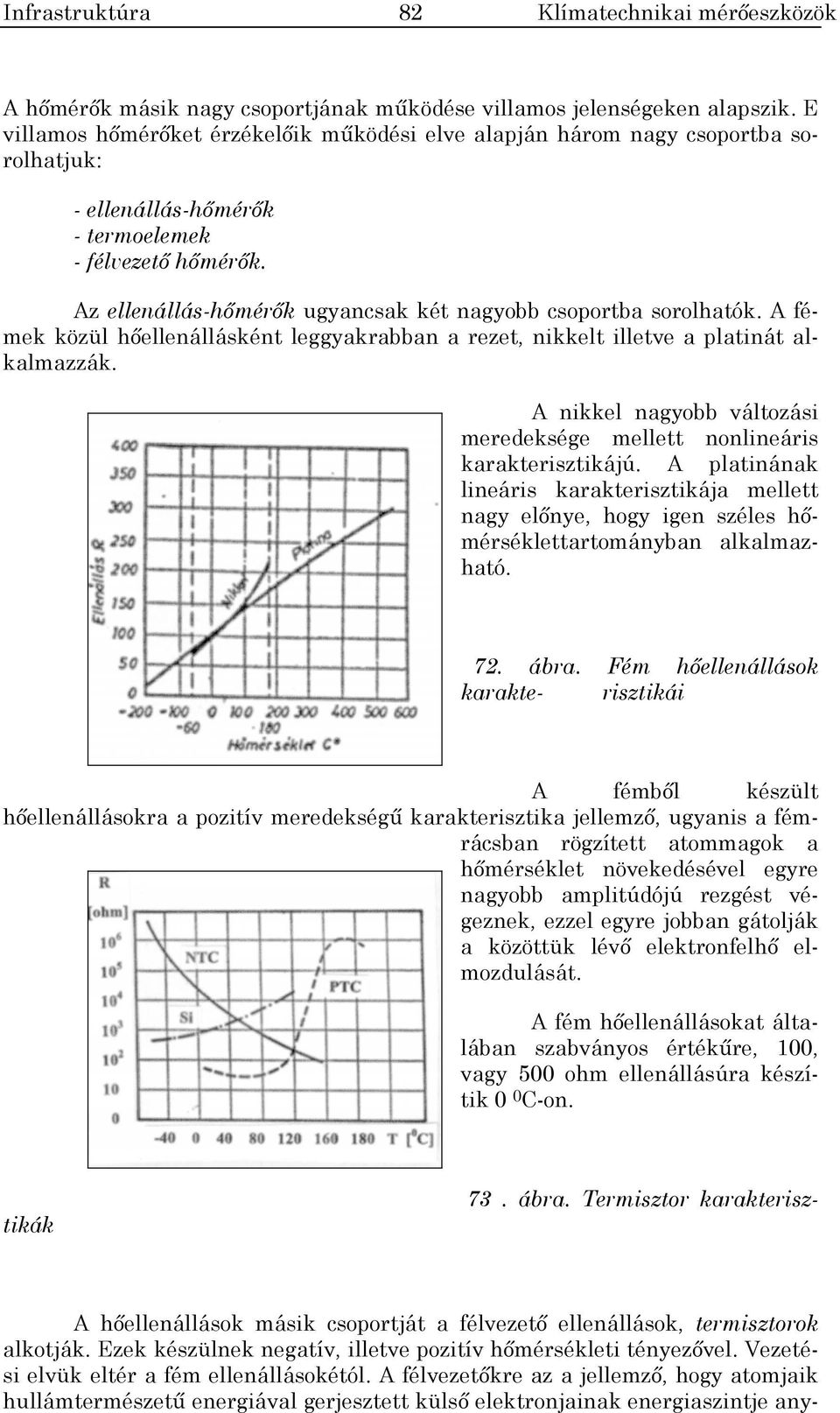 A fémek közül hellenállásként leggyakrabban a rezet, nikkelt illetve a platinát alkalmazzák. A nikkel nagyobb változási meredeksége mellett nonlineáris karakterisztikájú.