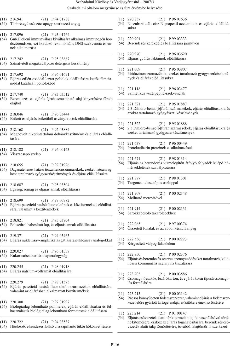 Szabadalmi oltalom megszûnése és újra érvénybe helyezése - PDF Free Download