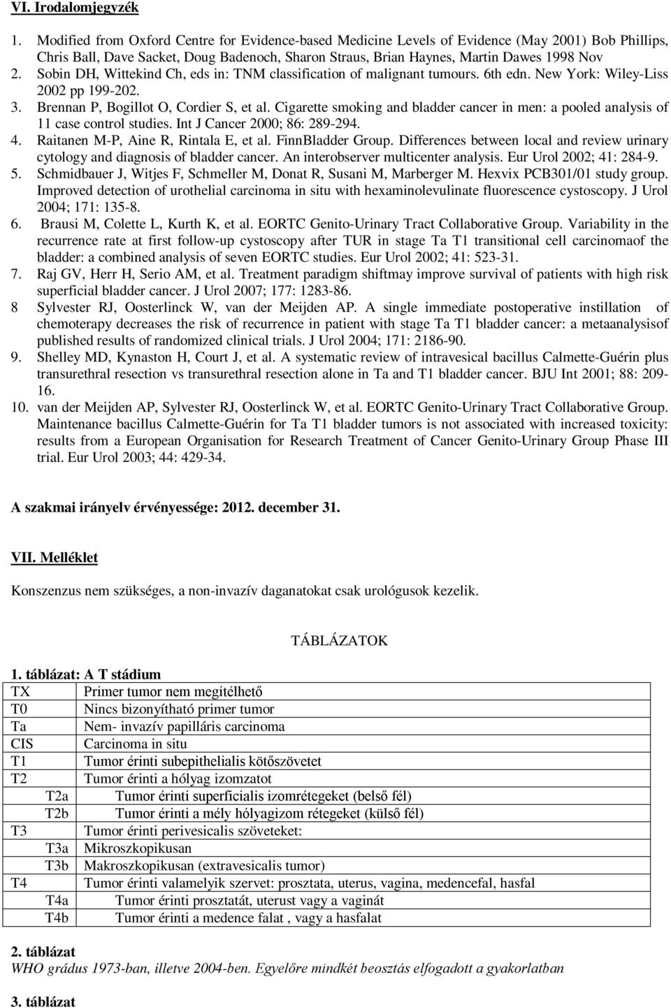 Sobin DH, Wittekind Ch, eds in: TNM classification of malignant tumours. 6th edn. New York: Wiley-Liss 2002 pp 199-202. 3. Brennan P, Bogillot O, Cordier S, et al.