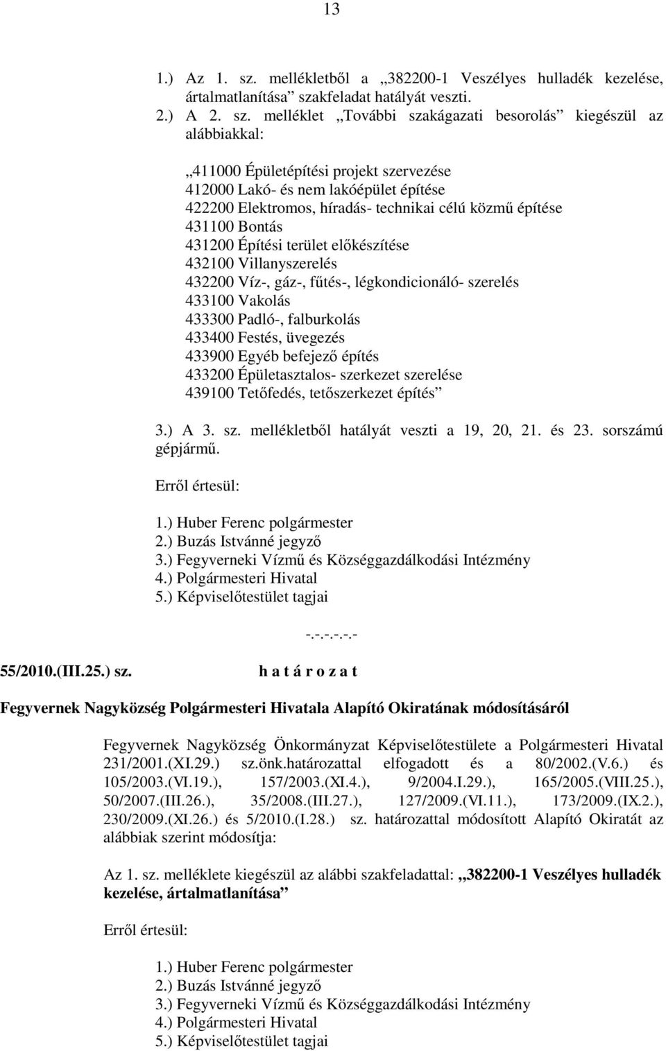 kfeladat hatályát veszti. 2.) A 2. sz.