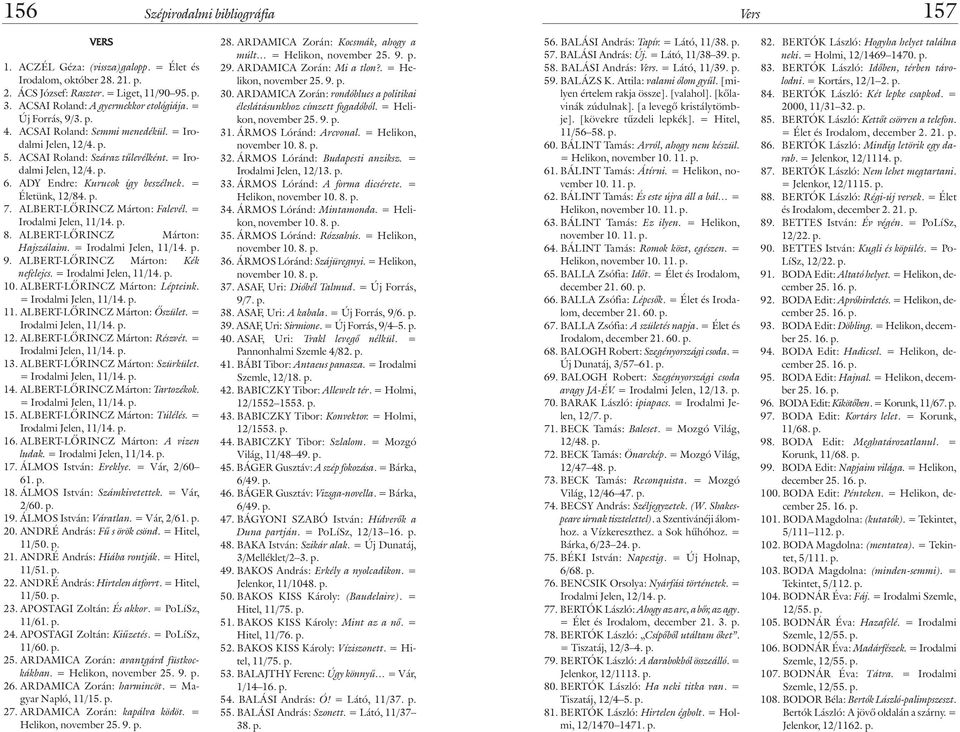 ALBERT-LÕRINCZ Márton: Falevél. = Irodalmi Jelen, 11/14. p. 8. ALBERT-LÕRINCZ Márton: Hajszálaim. = Irodalmi Jelen, 11/14. p. 9. ALBERT-LÕRINCZ Márton: Kék nefelejcs. = Irodalmi Jelen, 11/14. p. 10.