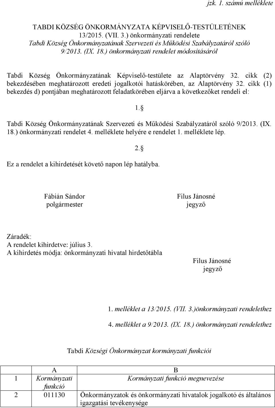cikk (2) bekezdésében meghatározott eredeti jogalkotói hatáskörében, az Alaptörvény 32. cikk (1) bekezdés d) pontjában meghatározott feladatkörében eljárva a következőket rendeli el: 1.
