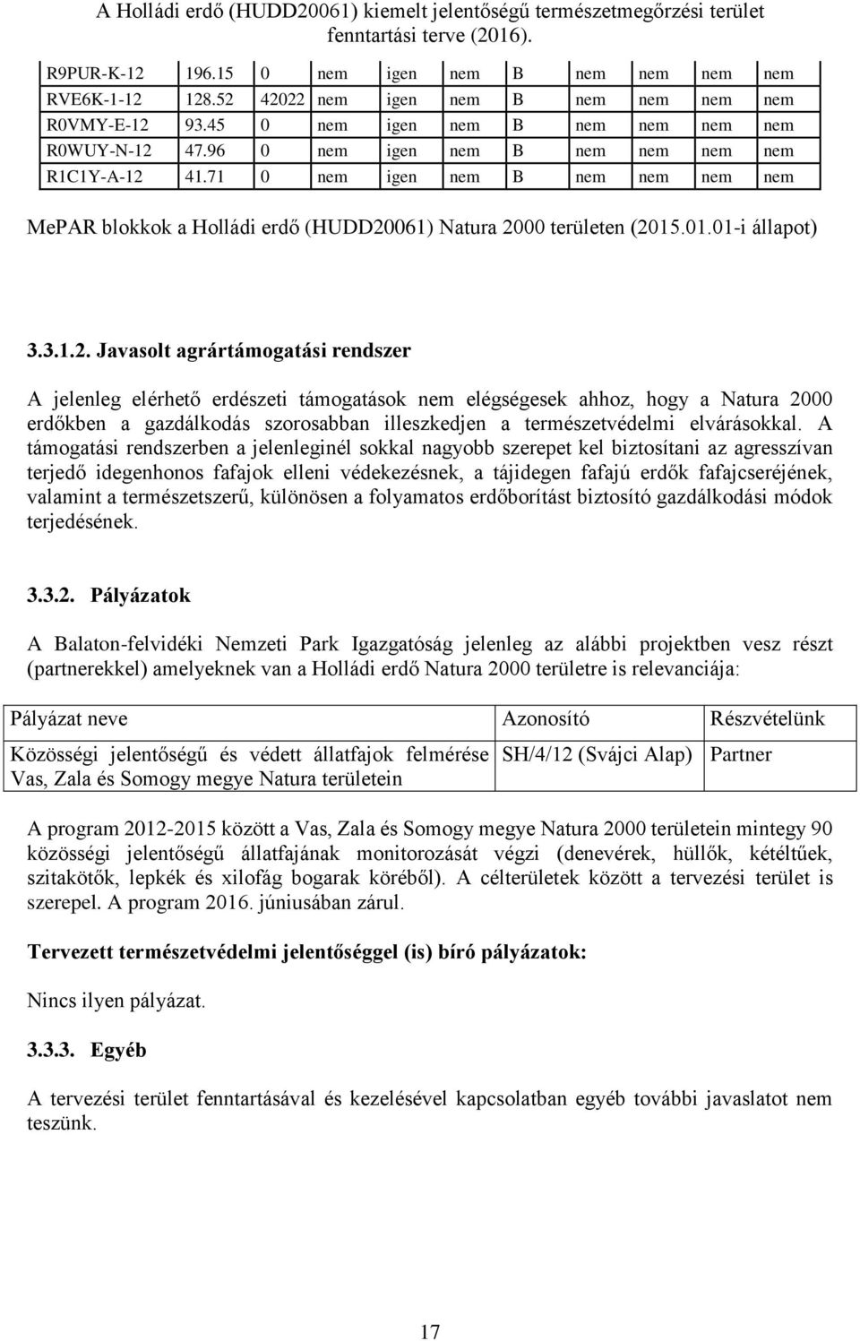 41.71 0 nem igen nem B nem nem nem nem MePAR blokkok a Holládi erdő (HUDD20