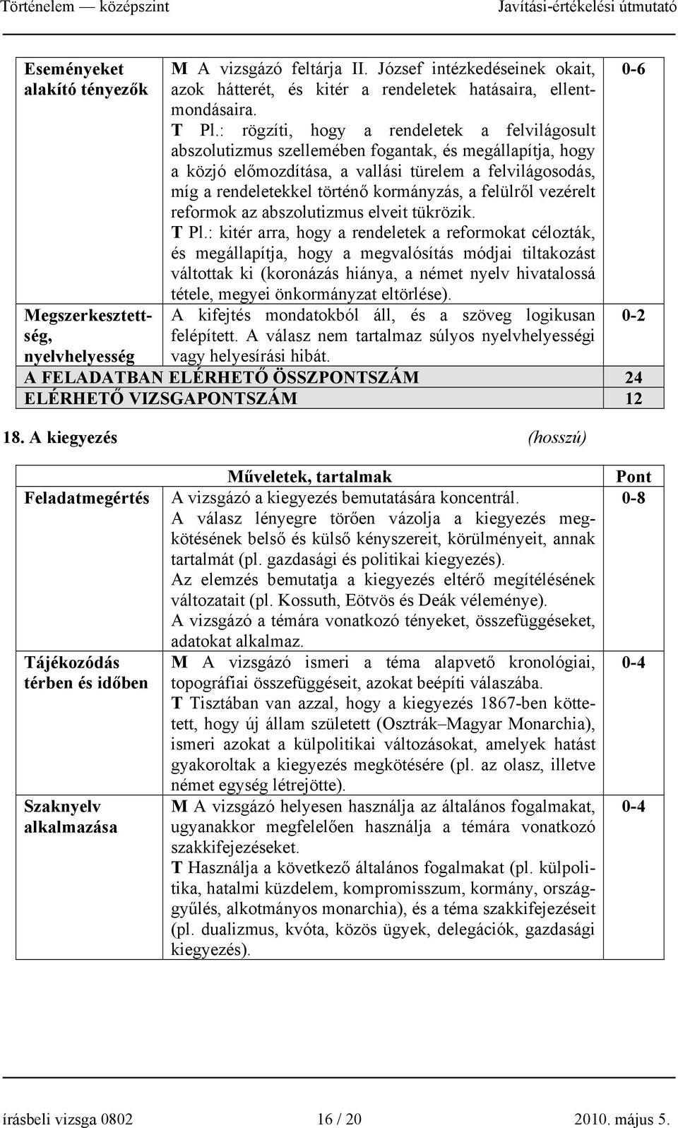 kormányzás, a felülről vezérelt reformok az abszolutizmus elveit tükrözik. T Pl.