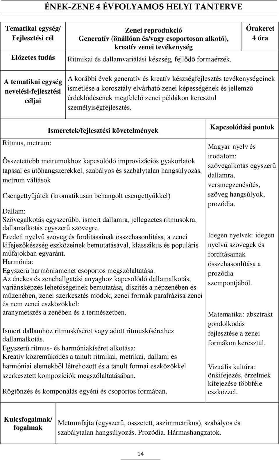 érdeklődésének megfelelő zenei példákon keresztül személyiségfejlesztés.