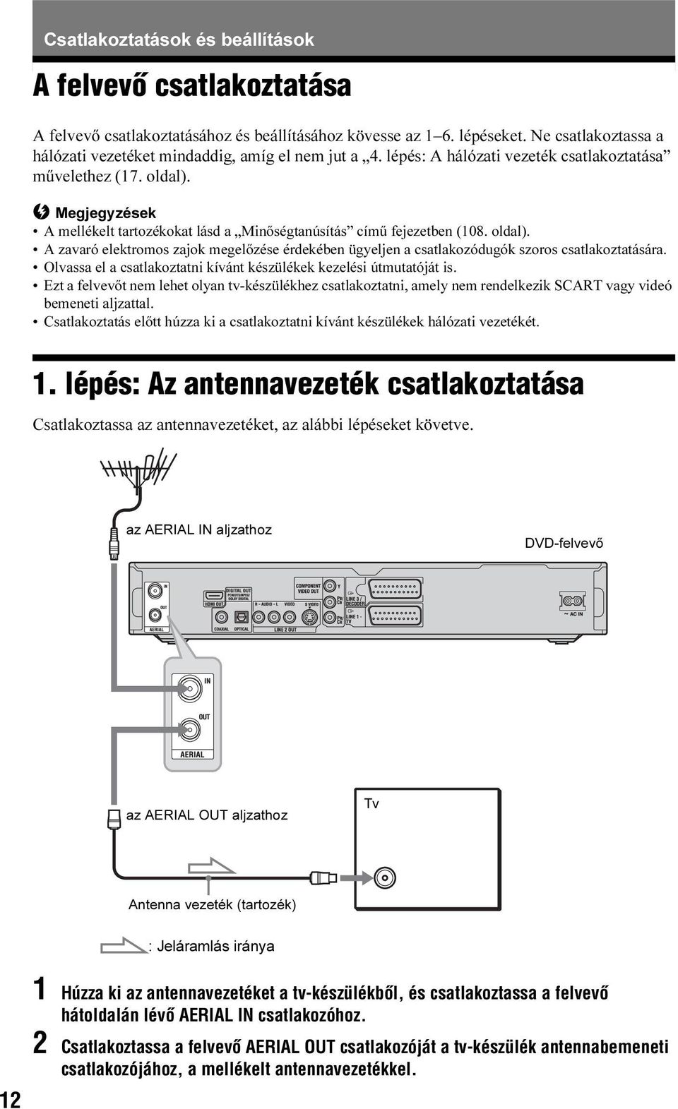 b Megjegyzések A mellékelt tartozékokat lásd a Minőségtanúsítás című fejezetben (108. oldal). A zavaró elektromos zajok megelőzése érdekében ügyeljen a csatlakozódugók szoros csatlakoztatására.