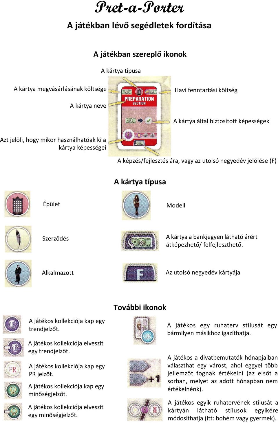 látható árért átképezhető/ felfejleszthető. Alkalmazott Az utolsó negyedév kártyája További ikonok A játékos kollekciója kap egy trendjelzőt. A játékos kollekciója elveszít egy trendjelzőt.