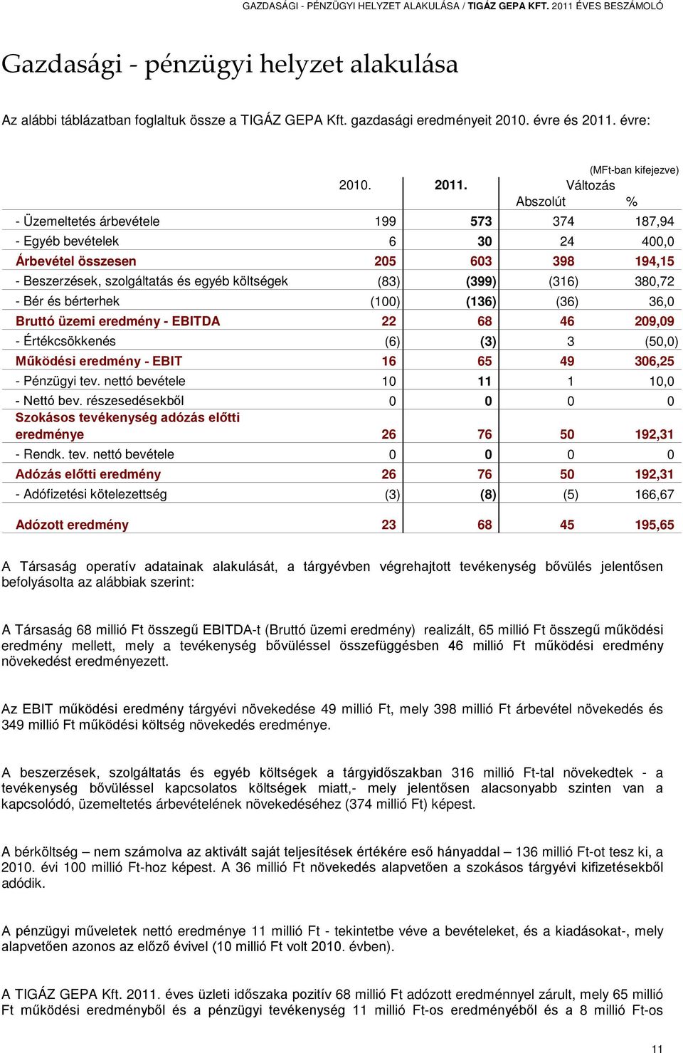 évre: (MFt-ban kifejezve) 2010. 2011.