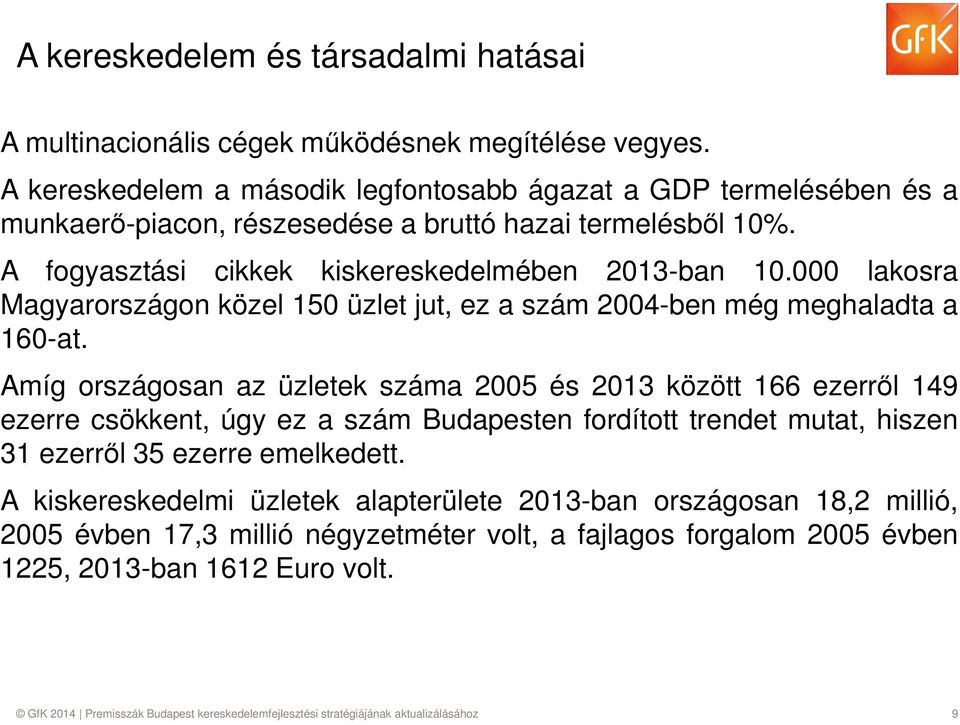 000 lakosra Magyarországon közel 150 üzlet jut, ez a szám 2004-ben még meghaladta a 160-at.