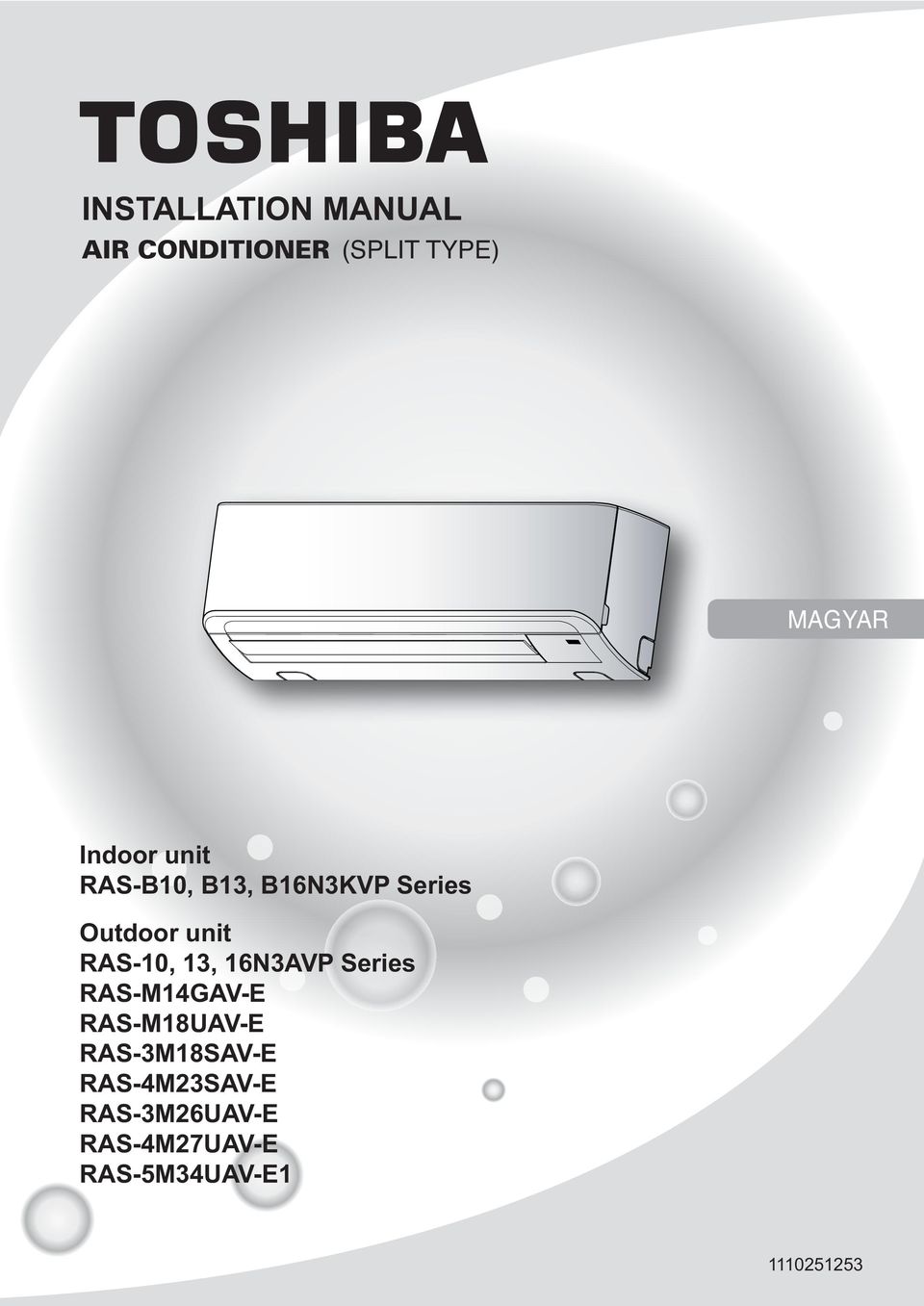 RAS-0, 3, 6N3AVP Series RAS-M4GAV-E RAS-M8UAV-E