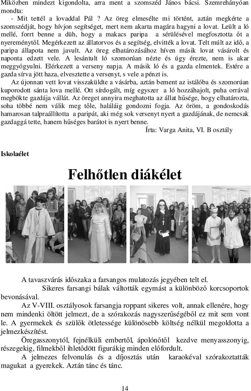 Leült a ló mellé, forrt benne a düh, hogy a makacs paripa a sérülésével megfosztotta őt a nyereménytől. Megérkezett az állatorvos és a segítség, elvitték a lovat.
