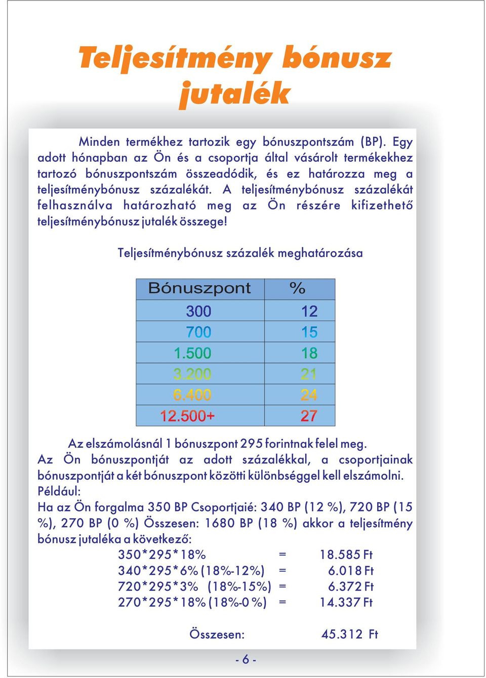 A teljesítménybónusz százalékát felhasználva határozható meg az Ön részére kifizethető teljesítménybónusz jutalék összege!