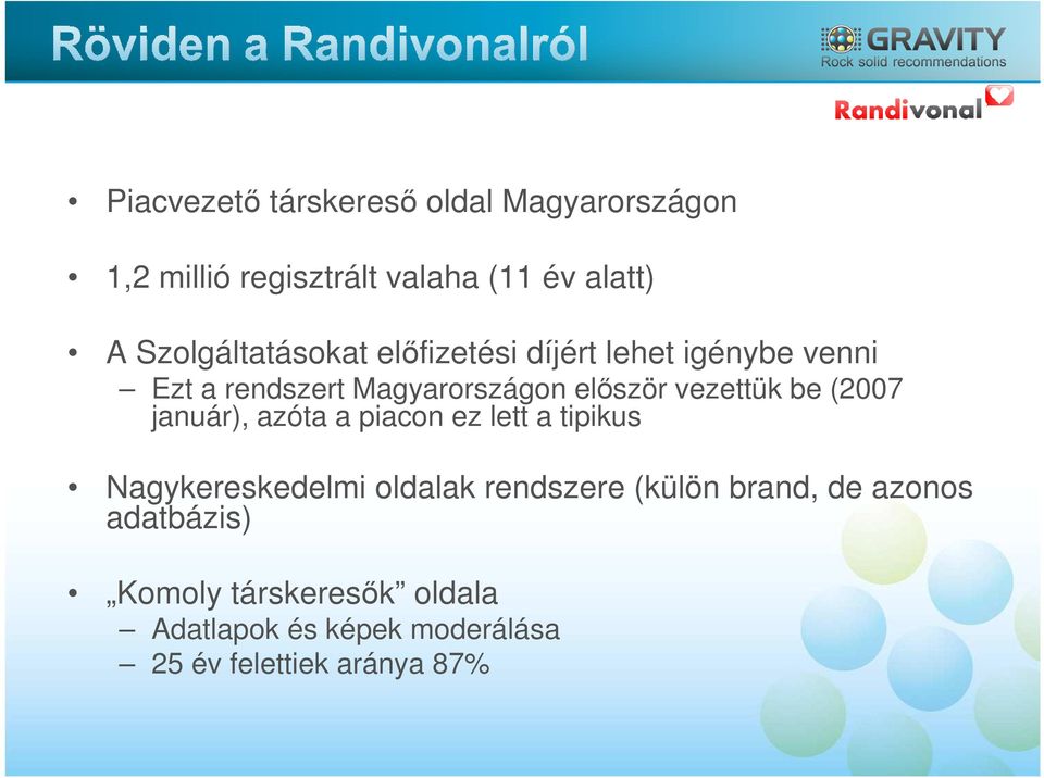 vezettük be (2007 január), azóta a piacon ez lett a tipikus Nagykereskedelmi oldalak rendszere