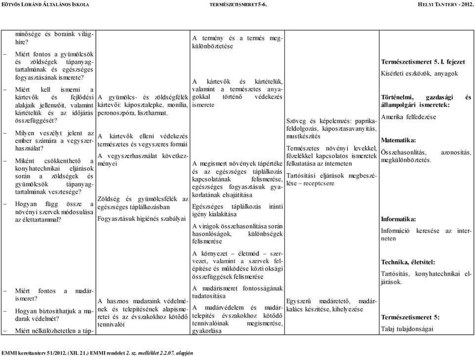 Miként csökkenthető a konyhatechnikai eljárások során a zöldségek és gyümölcsök tápanyagtartalmának vesztesége? Hogyan függ össze a növényi szervek módosulása az élettartammal?