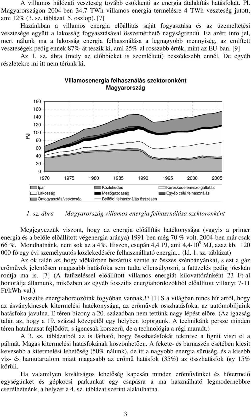 Ez azért int jel, mert nálunk ma a lakosság energia felhasználása a legnagyobb mennyiség, az említett veszteségek pedig ennek 87-át teszik ki, ami 25-al rosszabb érték, mint az EU-ban. [9] Az 1. sz.