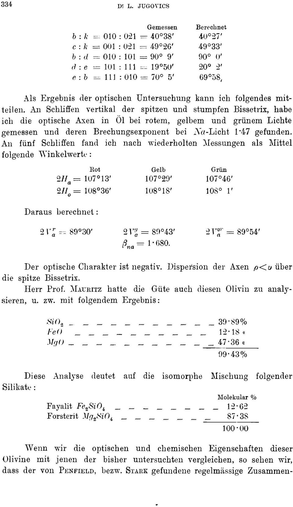 Ergebnis der optischen Untersuchung kann ich folgendes mitteilen.