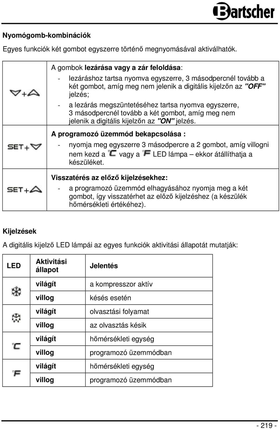 megszüntetéséhez tartsa nyomva egyszerre, 3 másodpercnél tovább a két gombot, amíg meg nem jelenik a digitális kijelzőn az "ON" jelzés.