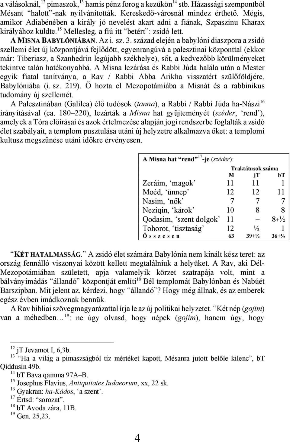 század elején a babylóni diaszpora a zsidó szellemi élet új központjává fejlődött, egyenrangúvá a palesztinai központtal (ekkor már: Tiberiasz, a Szanhedrin legújabb székhelye), sőt, a kedvezőbb
