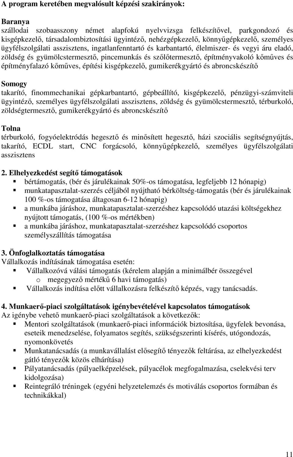 építményvakoló kőműves és építményfalazó kőműves, építési kisgépkezelő, gumikerékgyártó és abroncskészítő Somogy takarító, finommechanikai gépkarbantartó, gépbeállító, kisgépkezelő,