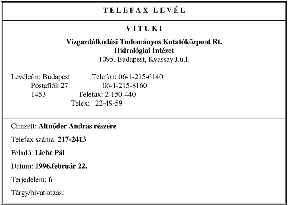 giai Intézet 1095. Budapest, Kvassay J.u.l.