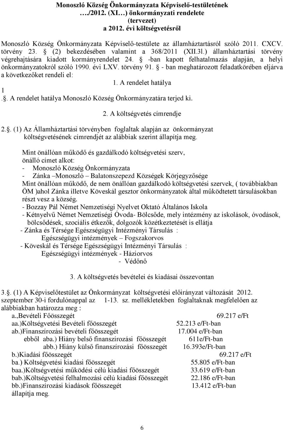 ) államháztartási törvény végrehajtására kiadott kormányrendelet 24. -ban kapott felhatalmazás alapján, a helyi önkormányzatokról szóló 1990. évi LXV. törvény 91.