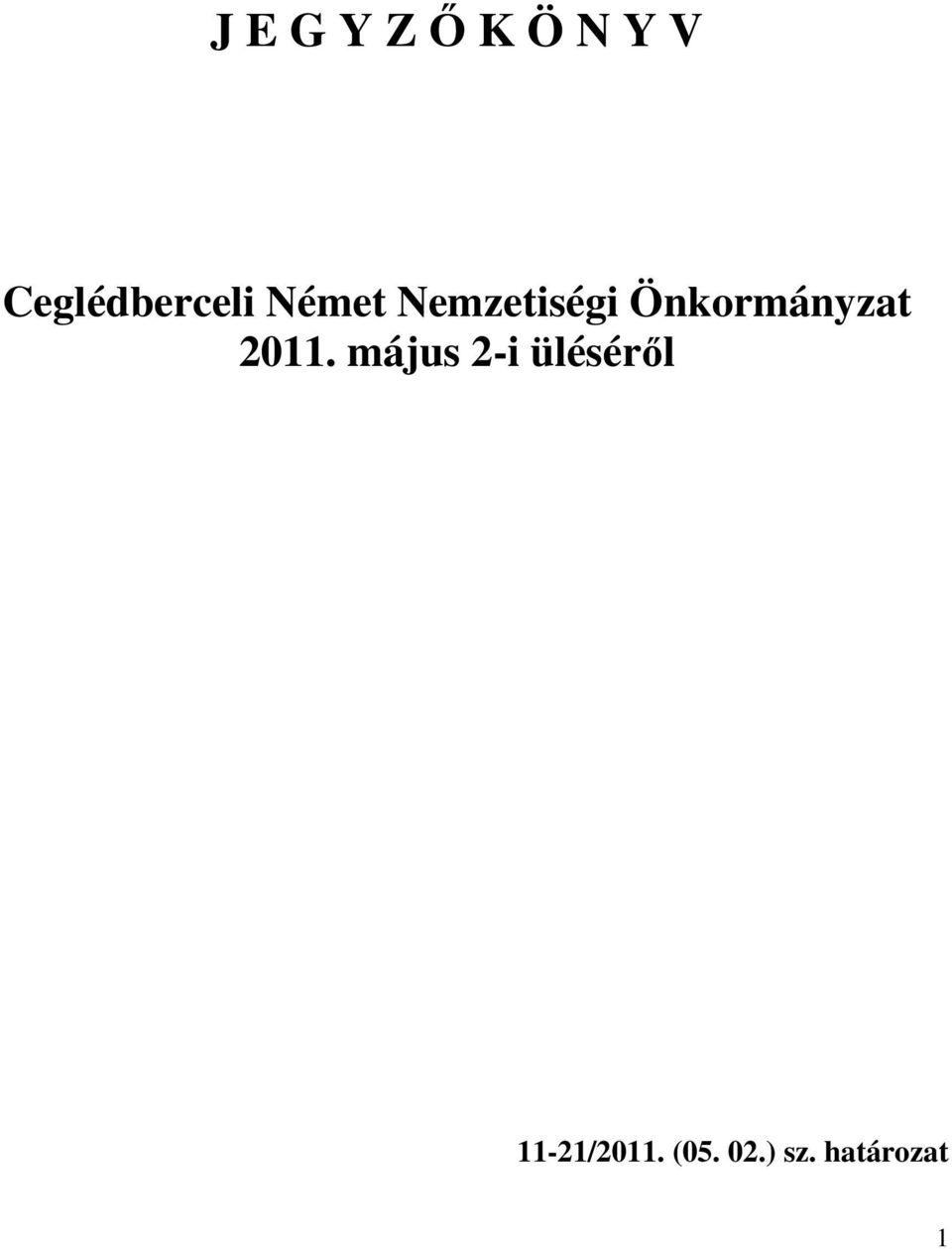 Önkormányzat 2011.